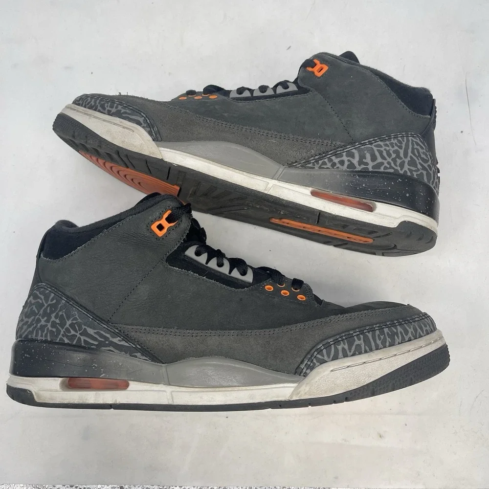 Nike Air Jordan 3 Retro Shoes Mens 11.5 2023 Mid Fear Black Mid Top (CT8532-080)